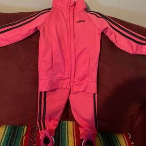 Adidas Toddler Girls Tracksuit with matching Adidas Tennis